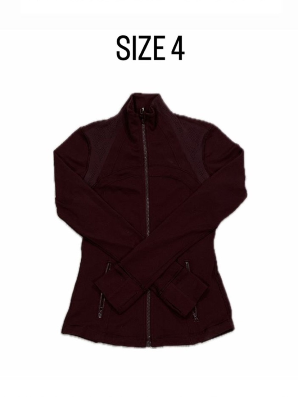 Lululemon Define Jacket - Deep Maroon - Size 4.